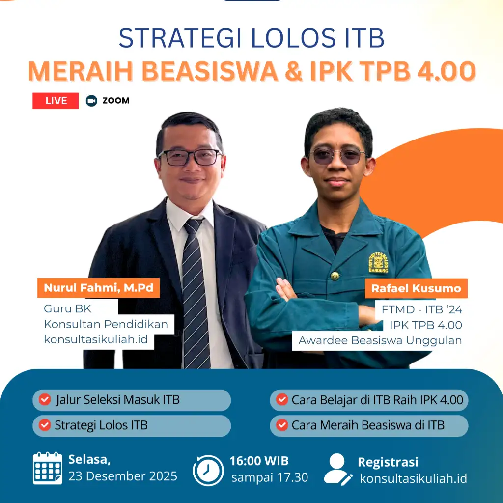 Webinar Strategi Lolos ITB, Meraih Beasiswa dan IPK TPB 4